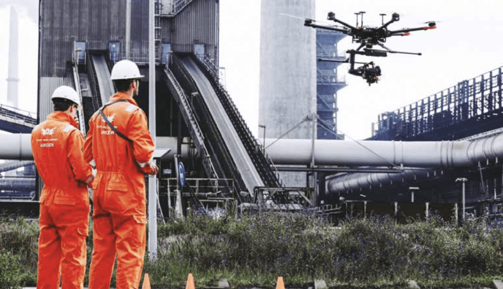 Industrial plant drone inspection Industrial plant drone inspection